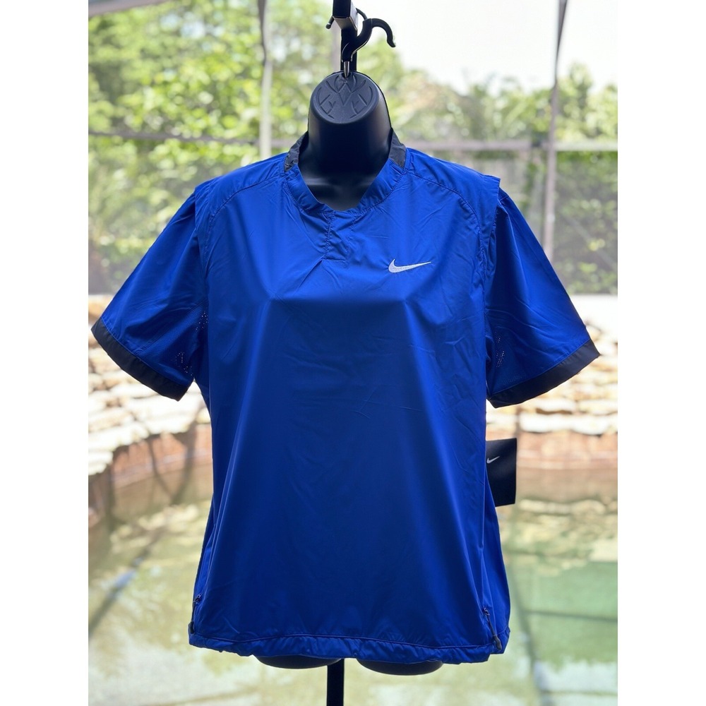 Nike Dri-FIT Softball Windshirt M Blue AV6696-493 NWT Short Sleeve